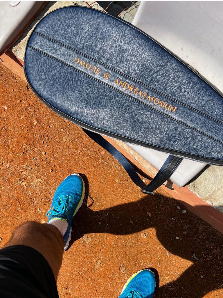 Tennis case for Andrew Moskin