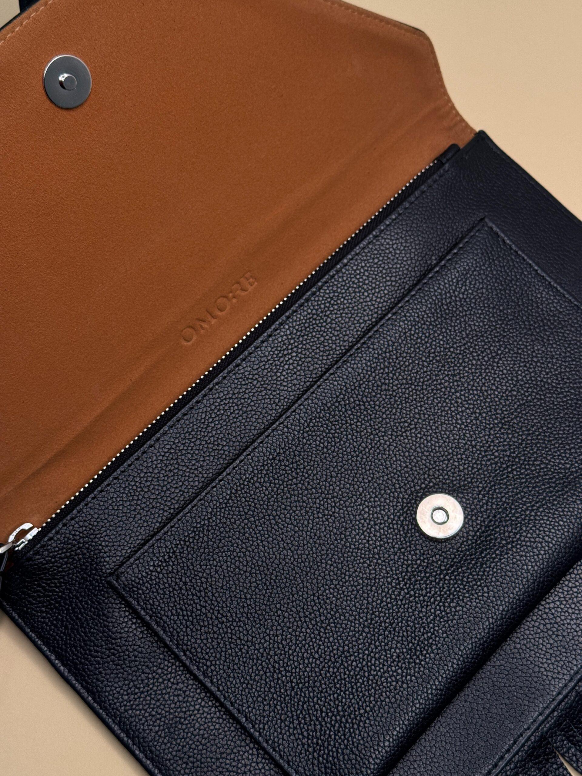WI:RE clutch leather bag with fringe - Image 2
